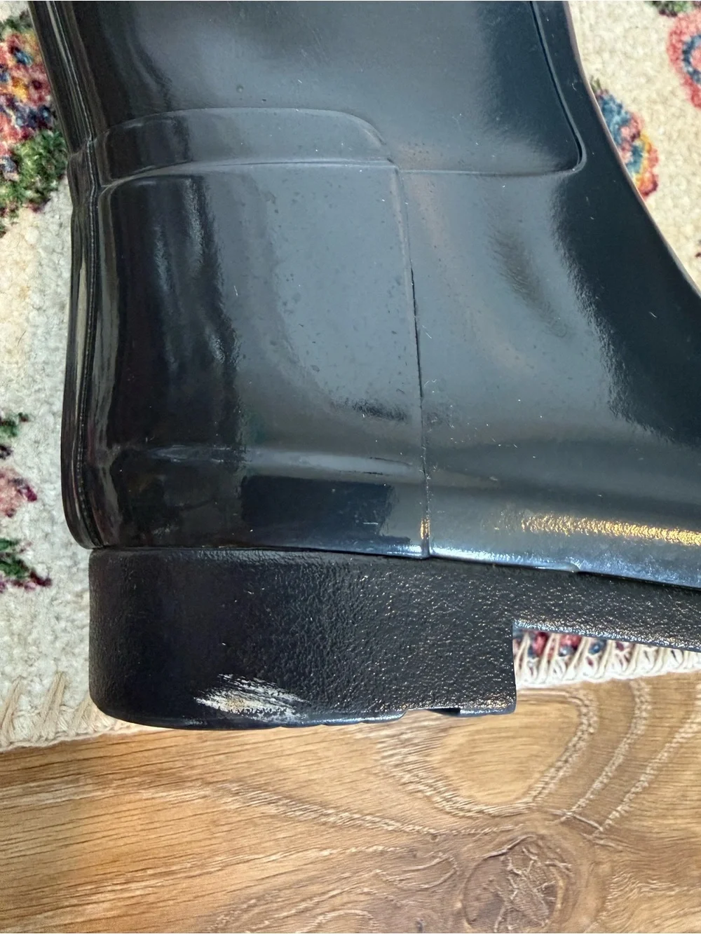 Hunter Tall Glossy Dark Grey Women's Rain Boots